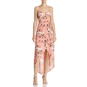 COTTON CANDY LA Floral High/Low Wrap Dress